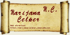 Marijana Ćelper vizit kartica